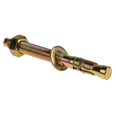 RS PRO Carbon Steel Anchor Bolt M12 x 120mm, 12mm Fixing Hole