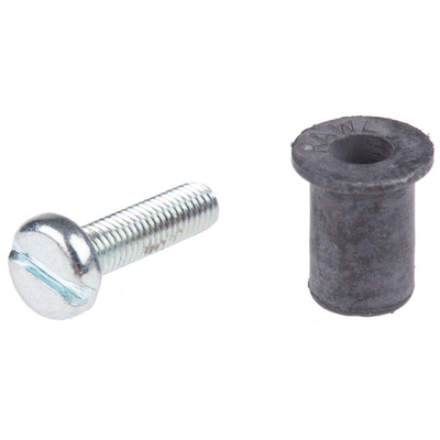 RawlPlug Black Rubber, Steel Wall Plug, 14.1mm Length, 10mm Fixing Hole Diameter
