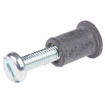RawlPlug Black Rubber, Steel Wall Plug, 14.1mm Length, 10mm Fixing Hole Diameter