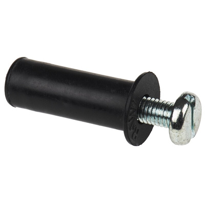 RawlPlug Black Rubber, Steel Wall Plug, 26.1mm Length, 10mm Fixing Hole Diameter