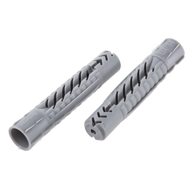 Fischer Fixings Grey Nylon Wall Plug, 75mm Length, 14mm Fixing Hole Diameter