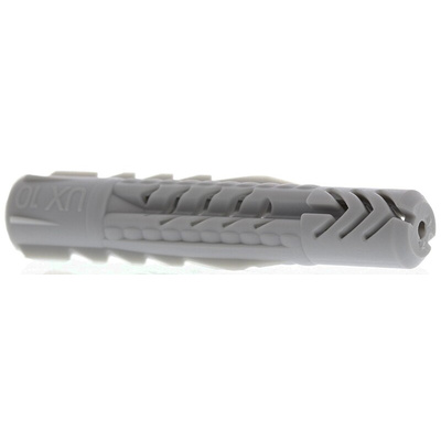 Fischer Fixings Grey Nylon Wall Plug, 60mm Length, 10mm Fixing Hole Diameter