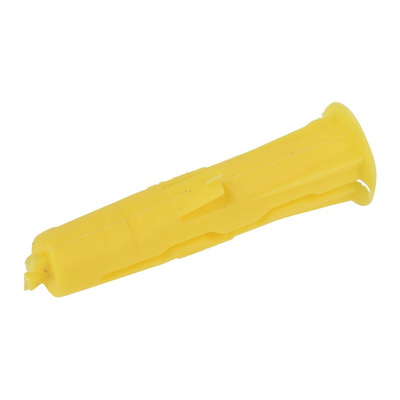 RawlPlug Yellow Plastic Wall Plug, 24mm Length, 5mm Fixing Hole Diameter
