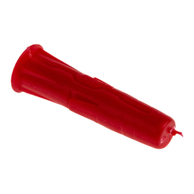 RawlPlug Red Plastic Wall Plug, 28mm Length, 6mm Fixing Hole Diameter