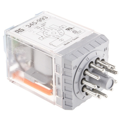 Releco, 115V ac Coil Non-Latching Relay 3PDT, 10A Switching Current Plug In