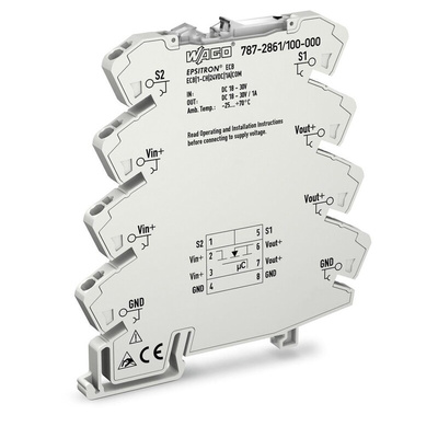 Wago EPSITRON Electronic Circuit breaker 1A 30V 787-2861, 1 channels , DIN Rail Mount