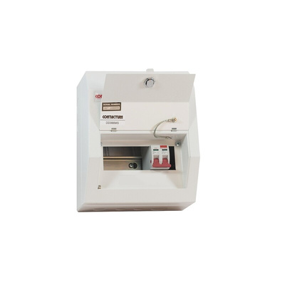 Contactum 6 Way Steel Consumer Unit, 100A Defender