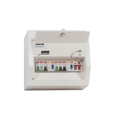 Contactum 6 Way Steel Consumer Unit, 100A Defender