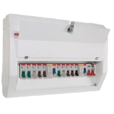 Contactum 8 Way Steel Consumer Unit, 100A Defender