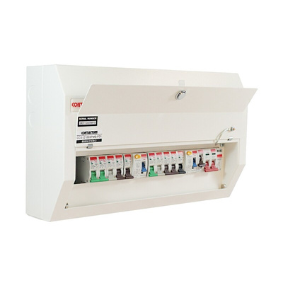 Contactum 12 Way Steel Consumer Unit, 100A Defender