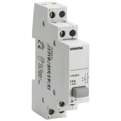 Push Button Circuit Trip for use with Standard rail mounting