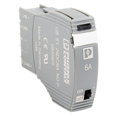 Phoenix Contact TRABTECH Electronic Circuit breaker 6A 24V CB E1, On Base Element