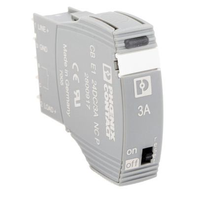 Phoenix Contact TRABTECH Electronic Circuit breaker 3A 24V CB E1, On Base Element