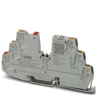Phoenix Contact Electronic Device Circuit Breaker Electronic Circuit breaker 4A 24V PTCB, 1 channels , DIN Rail Mount
