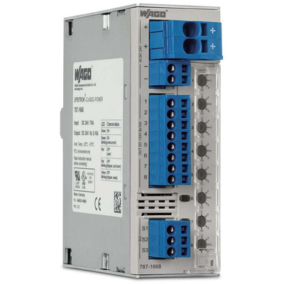 Wago Electronic Circuit Breaker 10A 24V 787, 8 channels , DIN Rail