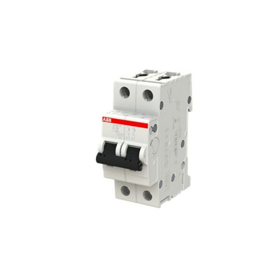 ABB System Pro M Compact S200M MCB, 2P, 16A Curve C, 440V AC, 125V DC, 10 kA Breaking Capacity