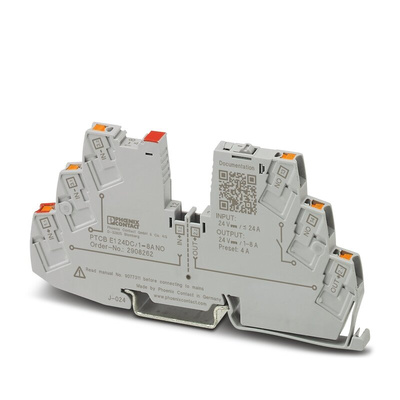Phoenix Contact Electronic Device Circuit Breaker Electronic Circuit breaker 8A 24V PTCB, 1 channels , DIN Rail Mount