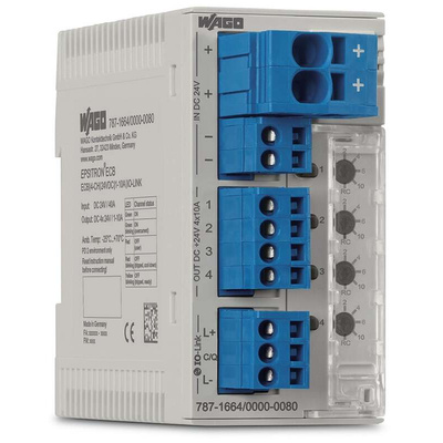 Wago Electronic Circuit Breaker 10A 24V 787, 4 channels , DIN Rail