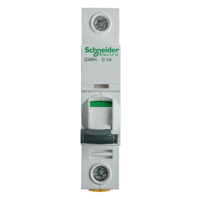 Schneider Electric Acti 9 iC60H MCB, 1P, 1A Curve C, 100 → 133V AC, 72V DC, 10 kA Breaking Capacity