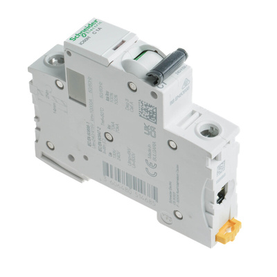 Schneider Electric Acti 9 iC60H MCB, 1P, 1A Curve C, 100 → 133V AC, 72V DC, 10 kA Breaking Capacity