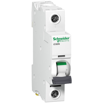 Schneider Electric Acti 9 iC60H MCB, 1P, 20A Curve C, 100 → 133V AC, 72V DC, 10 kA Breaking Capacity