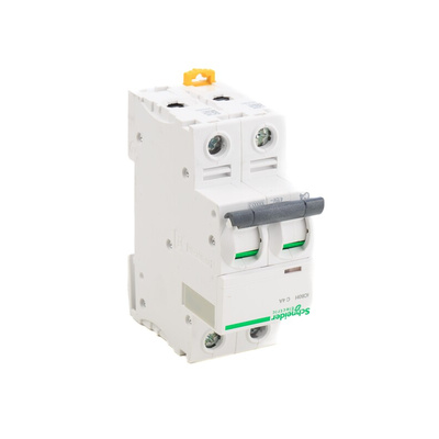 Schneider Electric Acti 9 iC60H MCB, 2P, 20A Curve C, 440V AC, 100 → 133V DC, 10 kA Breaking Capacity