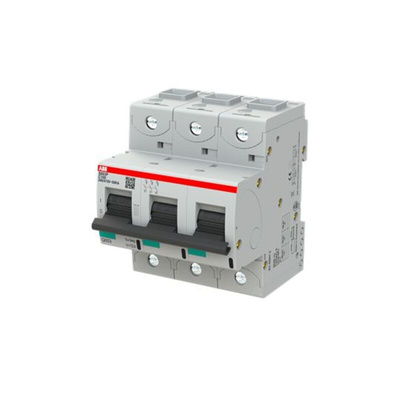 ABB High Performance S800N MCB, 3P, 100A Curve C, 400V AC, 36 kA Breaking Capacity