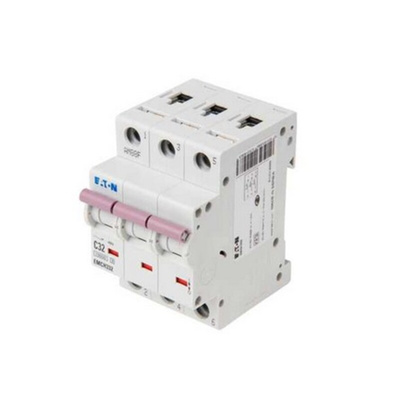 Eaton MEMShield MCB, 3P, 32A Curve C, 230V AC, 48V DC, 10 kA Breaking Capacity