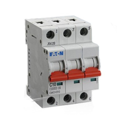 Eaton MEMShield MCB, 3P, 50A Curve C, 230V AC, 48V DC, 10 kA Breaking Capacity