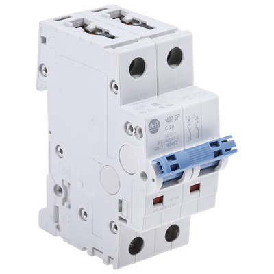 Allen Bradley 1492 1492-SPM MCB, 2P, 2A Curve C, 277V AC, 96V DC, 10 kA Breaking Capacity