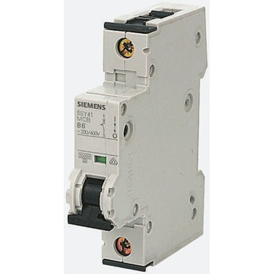 Siemens Sentron 5SY4 MCB, 1P, 20A Curve C, 400V AC, 10 kA Breaking Capacity