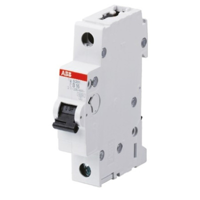 ABB System Pro M Compact S200 MCB, 1P, 20A Curve B, 253V AC, 72V DC, 6 kA Breaking Capacity
