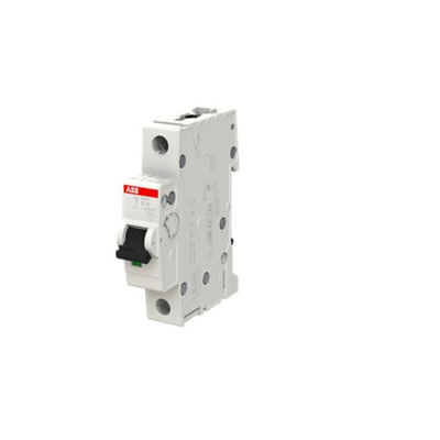 ABB System Pro M Compact S200 MCB, 1P, 10A Curve B, 253V AC, 72V DC, 6 kA Breaking Capacity