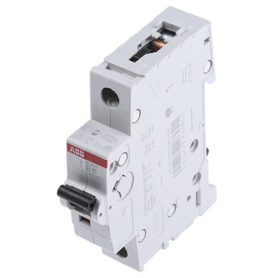 ABB System Pro M Compact S200 MCB, 1P, 10A Curve B, 253V AC, 72V DC, 6 kA Breaking Capacity