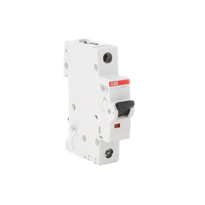 ABB System Pro M Compact S200 MCB, 1P, 6A Curve B, 253V AC, 72V DC, 6 kA Breaking Capacity