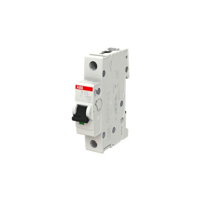 ABB System Pro M Compact S200 MCB, 1P, 16A Curve C, 253V AC, 72V DC, 6 kA Breaking Capacity