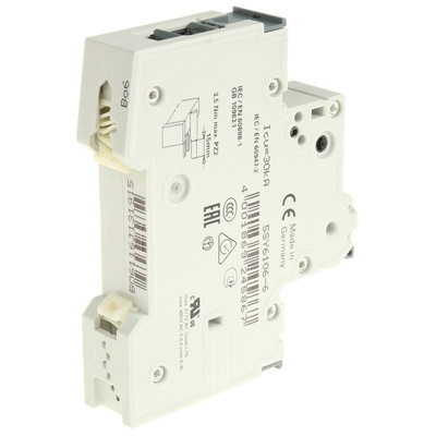 Siemens Sentron 5SY6 MCB, 1P, 6A Curve B, 230V AC, 6 kA Breaking Capacity