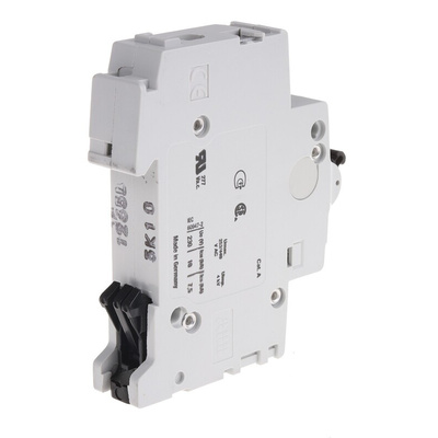 ABB System Pro M Compact S200 MCB, 1P, 10A Curve K, 253V AC, 72V DC, 6 kA Breaking Capacity