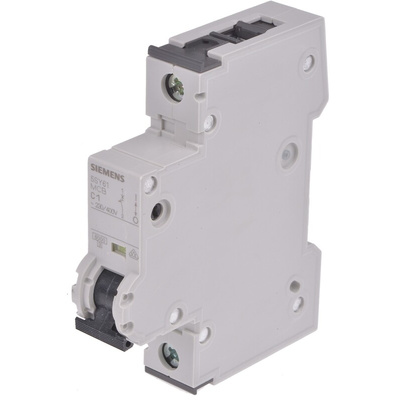 Siemens Sentron 5SY6 MCB, 1P, 1A Curve C, 230V AC, 72V DC, 6 kA Breaking Capacity