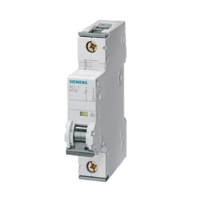 Siemens Sentron 5SY6 MCB, 1P, 4A Curve C, 230V AC, 72V DC, 6 kA Breaking Capacity