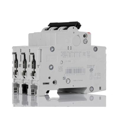 ABB System Pro M Compact S200 MCB, 3P, 63A Curve D, 440V AC, 12V DC, 6 kA Breaking Capacity