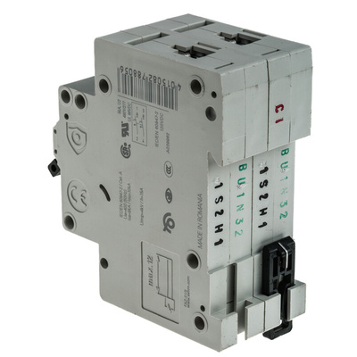 Eaton xEffect MCB, 2P, 1A Curve S, 230V AC, 60V DC, 10 kA Breaking Capacity