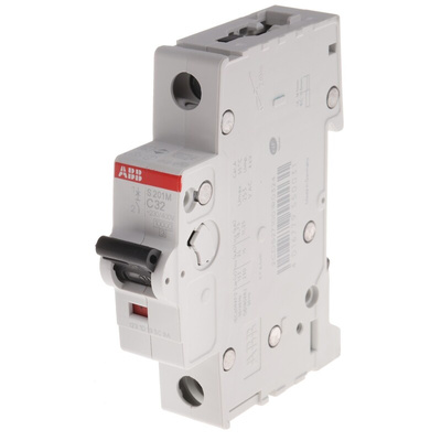 ABB System Pro M Compact S200M MCB, 1P, 32A Curve C, 253V AC, 72V DC, 10 kA Breaking Capacity
