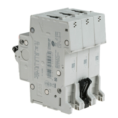 ABB System Pro M Compact S200M MCB, 3P, 32A Curve C, 440V AC, 12V DC, 10 kA Breaking Capacity