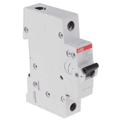 ABB Compact Home SH200 MCB, 1P, 6A Curve B, 400V AC, 60V DC, 6 kA Breaking Capacity