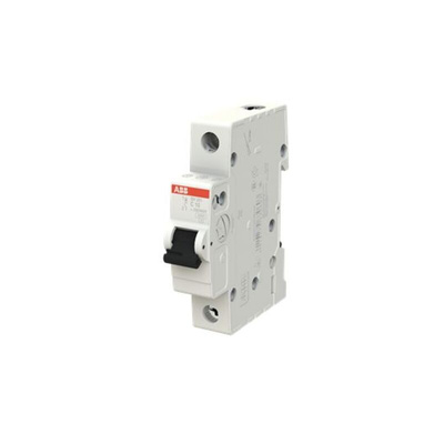 ABB Compact Home SH200 MCB, 1P, 10A Curve C, 440V AC, 60V DC, 6 kA Breaking Capacity