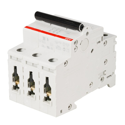 ABB Compact Home SH200 MCB, 3P, 10A Curve C, 440V AC, 6 kA Breaking Capacity