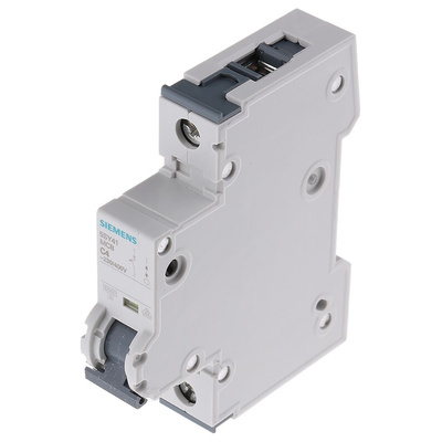 Siemens Sentron 5SY4 MCB, 1P, 4A Curve C, 230V AC, 10 kA Breaking Capacity