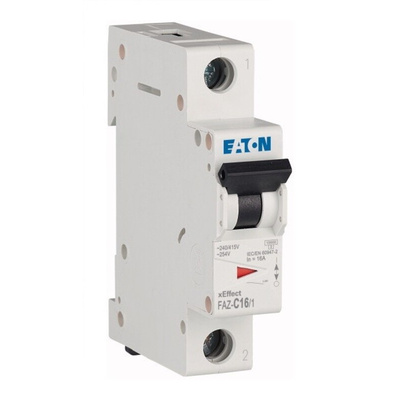 Eaton xEffect MCB, 1P, 16A Curve C, 230V AC, 48V DC, 10 kA Breaking Capacity
