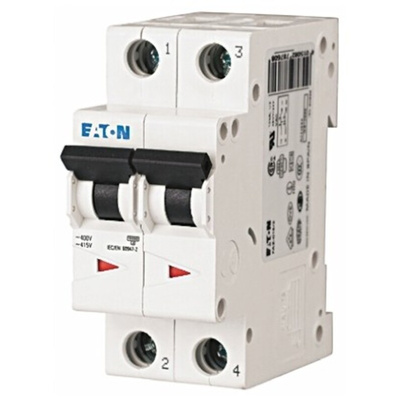 Eaton xEffect MCB, 2P, 10A Curve B, 230 → 400V AC, 6 kA Breaking Capacity